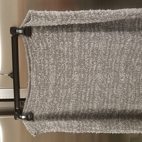 💕ST. JOHN💕 Eyelash Tweed Mini Skirt ~ Metallic Silver 12 NWOT - Picture 7 of 12